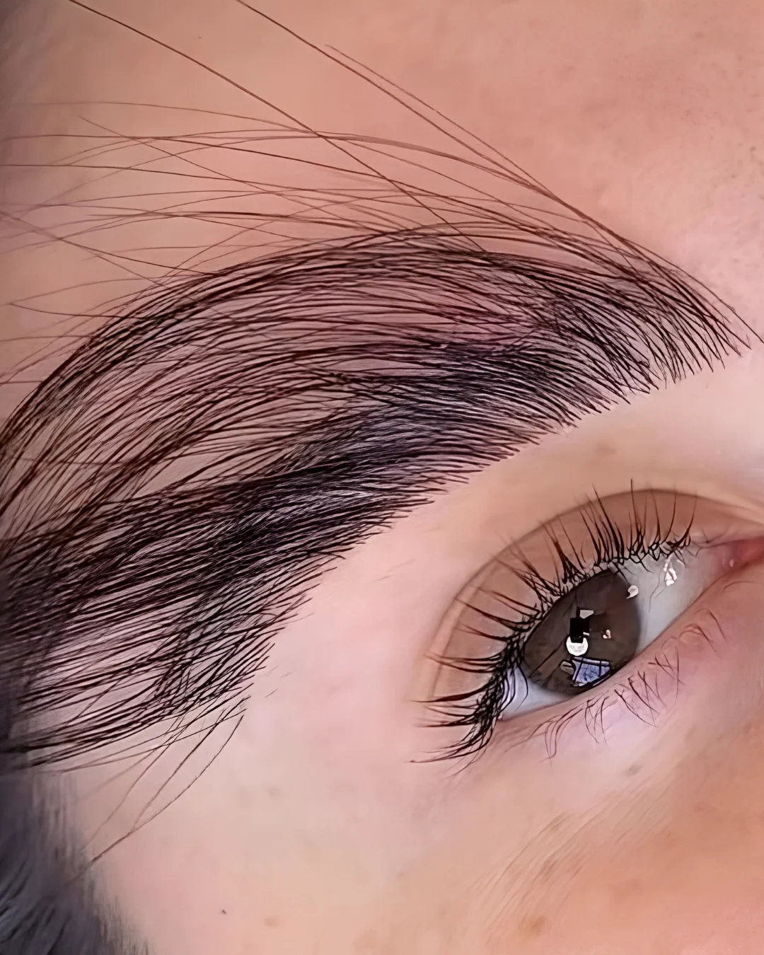 Sessione pratica del corso extension sopracciglia Lena Lashes Academy Milano