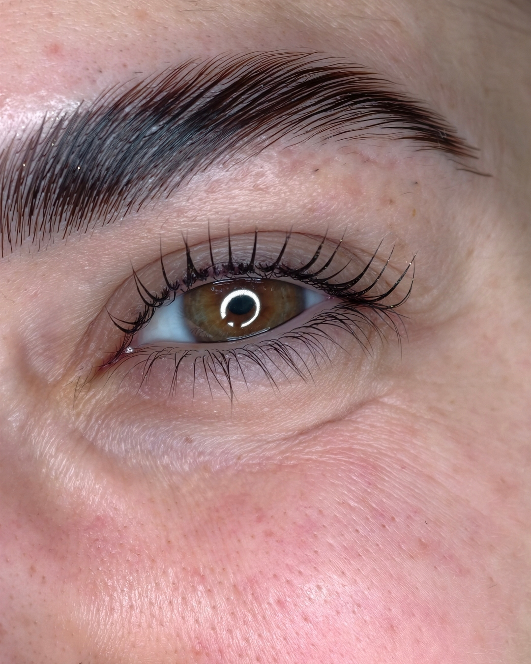 Risultato finale dopo la laminazione ciglia — corso Lena Lashes Academy Milano