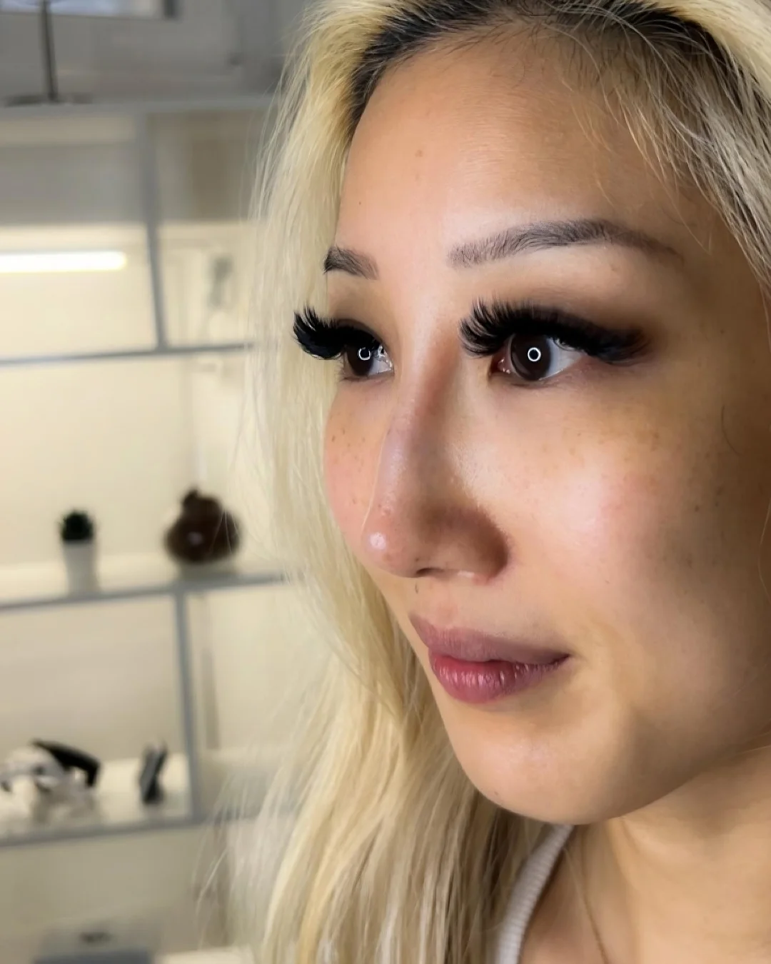 Extension mega volume ciglia — risultato finale, studio Lena Lashes Via Pergolesi