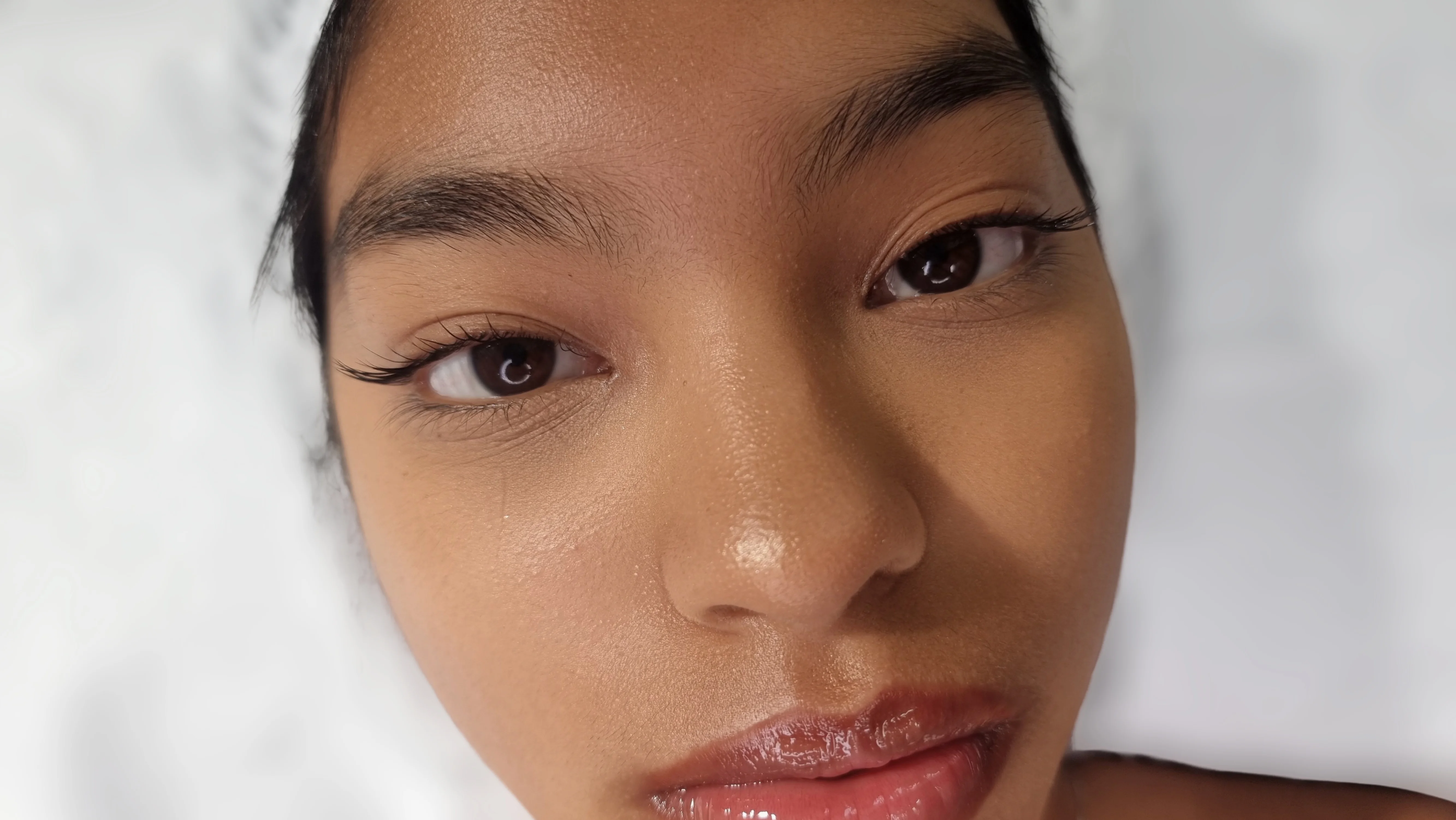 Risultato laminazione ciglia, sguardo naturale e curvato — studio Lena Lashes Milano