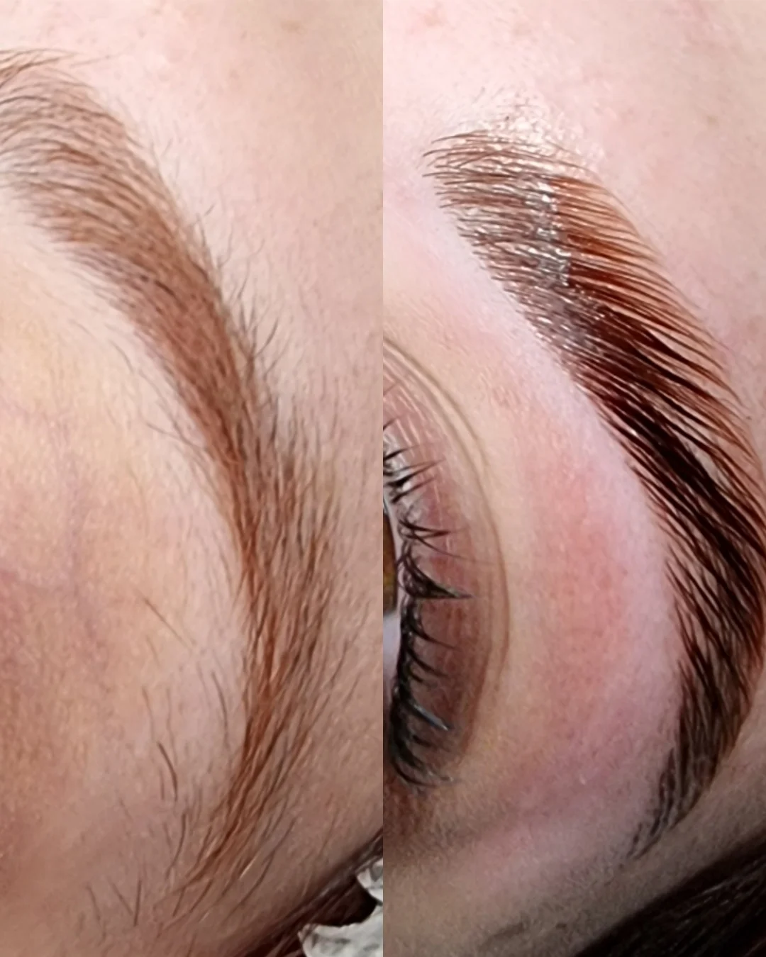 Laminazione sopracciglia risultato — studio Lena Lashes Milano