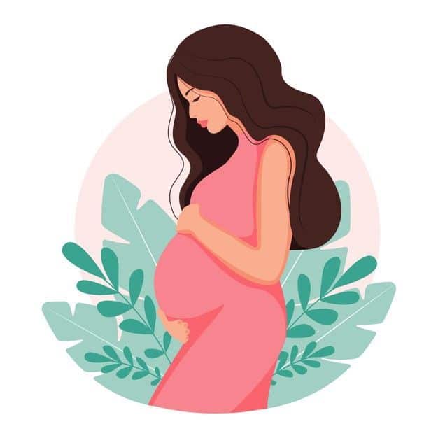 extension incinta, gravidanza illustrazione