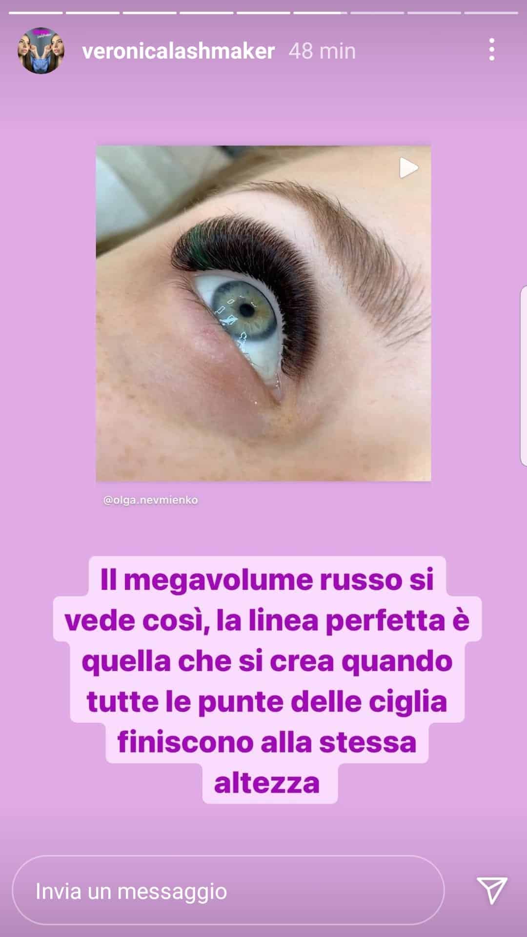 Volume russo extension ciglia.