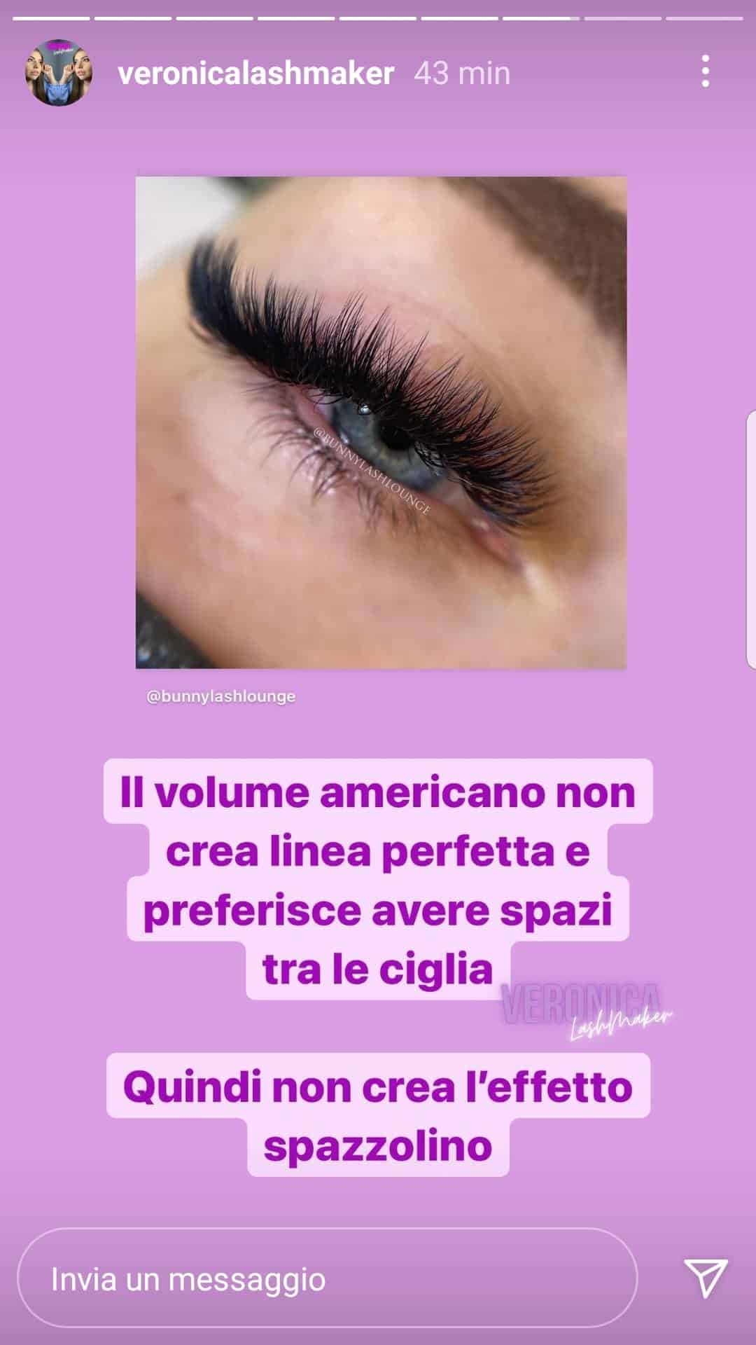 volume americano extension ciglia