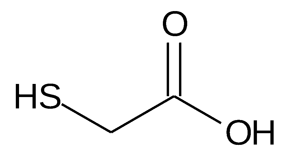 Acido tioglicolico struttura