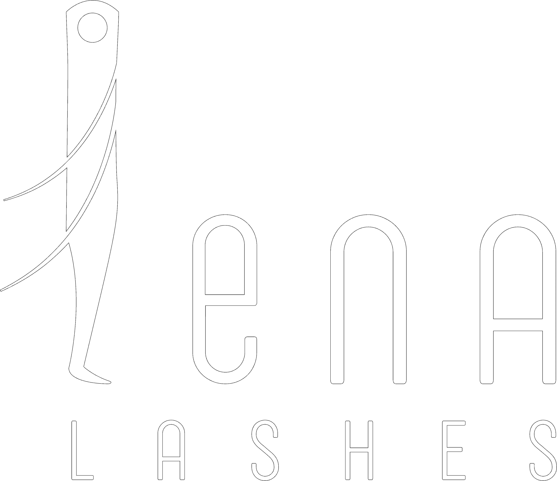 logo bianco lena lashes v3
